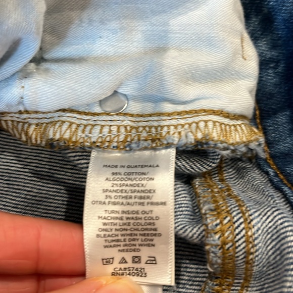 Loft Curvy High Waist Jeans Skinny frayed ankle - Picture 6 of 6